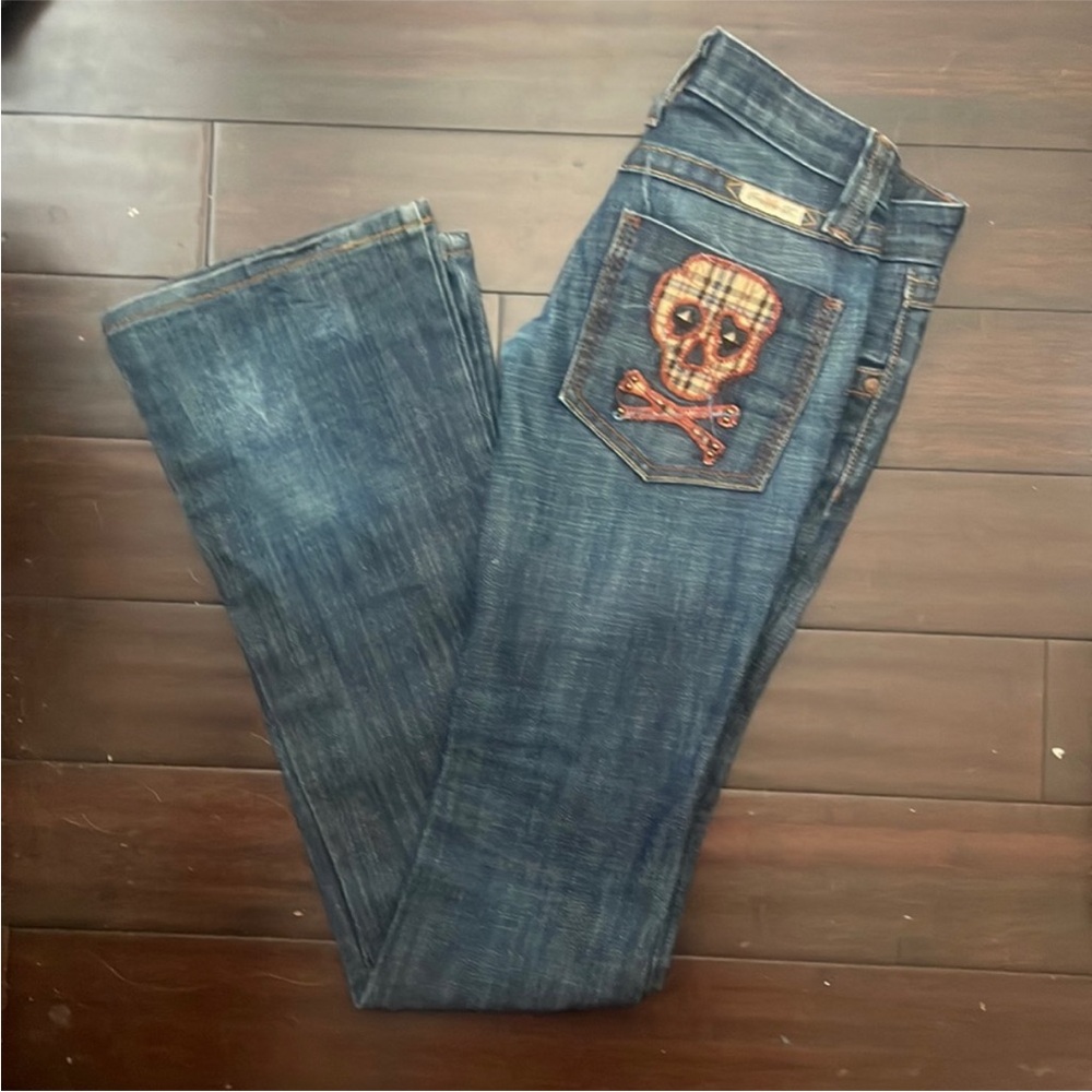 Frankie B. Jeans with Skull Patch - Picture 3 of 8
